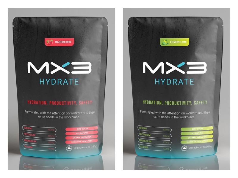 MX3 Hydrate Electrolyte Sachets, bag of 30