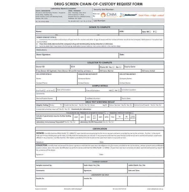 Chain of Custody Book, 25 forms (A4, duplicate)